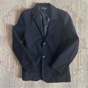 Equestrian Style Women's Fitted Straight Black Preppy Blazer, L (runs small)